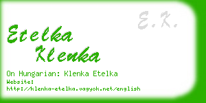 etelka klenka business card